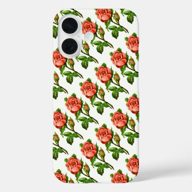 Coques Case-Mate iPhone Fleurs roses florales roses victoriennes (Verso)