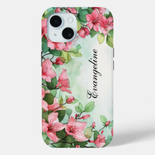 Coque Case-Mate iPhone Fleurs roses Mariage de verdure