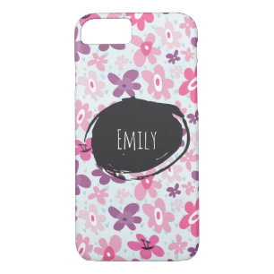 Coque Case-Mate iPhone Fleurs roses mignonnes Motif Whimsical Personnalis