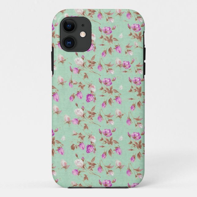 Coques Case-Mate iPhone Fleurs roses minables de roses floraux chics (Dos)