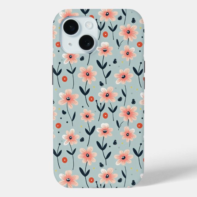 Coques Case-Mate iPhone Fleurs roses Motif Floral (Verso)