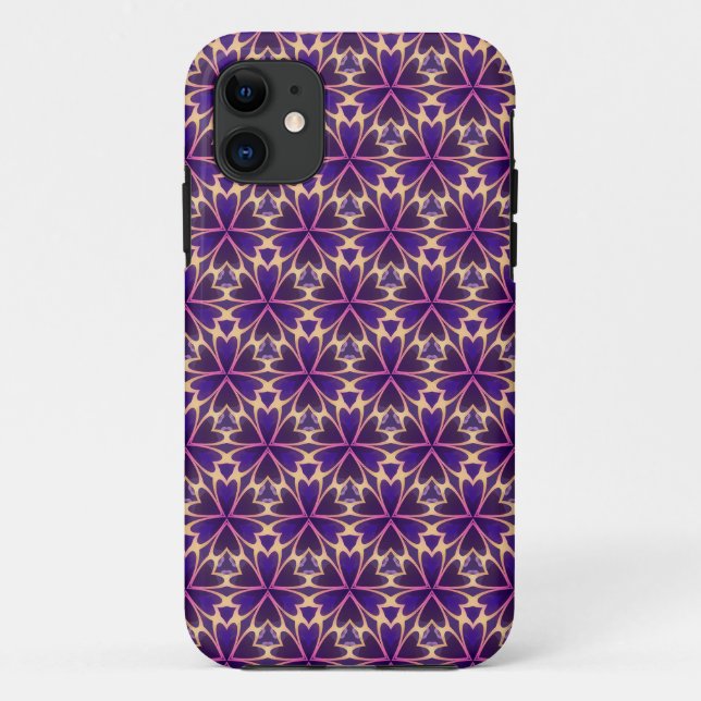 Coques Case-Mate iPhone Fleurs roses or abstraites (Dos)