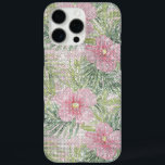 Coque iPhone 16 Pro Max Fleurs roses tropicales<br><div class="desc">Fleurs roses tropicales</div>