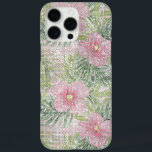 Coque iPhone 16 Pro Max Fleurs roses tropicales<br><div class="desc">Fleurs roses tropicales</div>