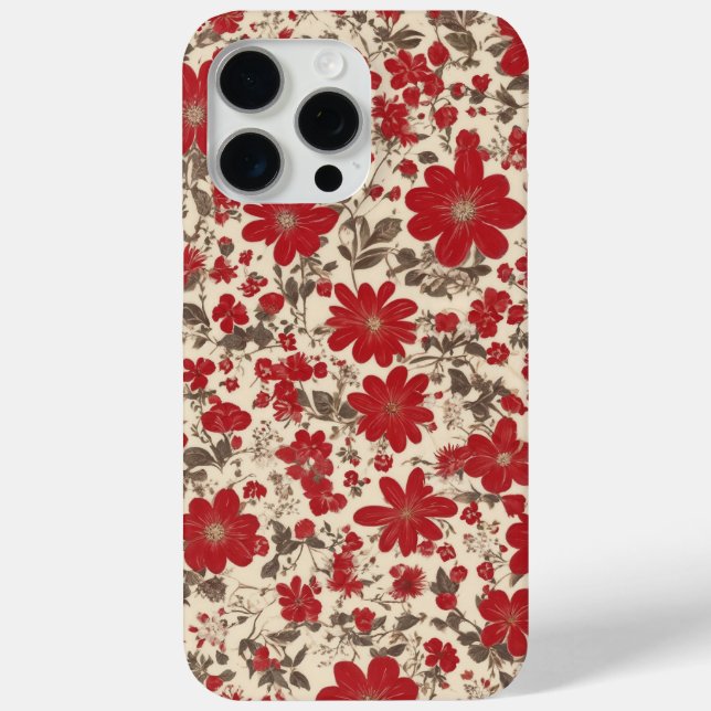 Coques Case-Mate iPhone fleurs rouges (Verso)