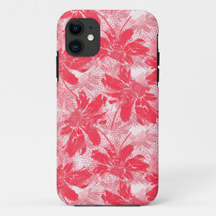 Case-Mate iPhone Case Fleurs rouges sur blanc.
