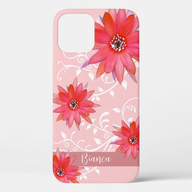 Coques Case-Mate iPhone Fleurs rouges Whimsical Feuilles Tourbillonnant Aj (Verso)