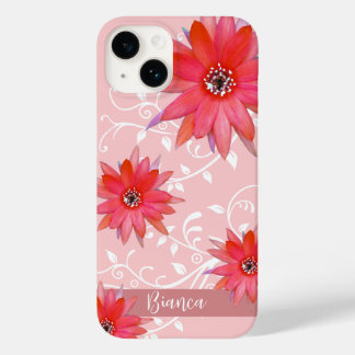 Coque Case-Mate iPhone Fleurs rouges Whimsical Feuilles Tourbillonnant Aj