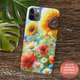 Case-Mate iPhone Case Fleurs sauvages colorées et lumineuses Art aquarel