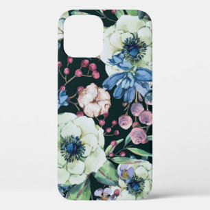 Case-Mate iPhone Case Fleurs sauvages d'anémones : Motif d'aquarelle Vin
