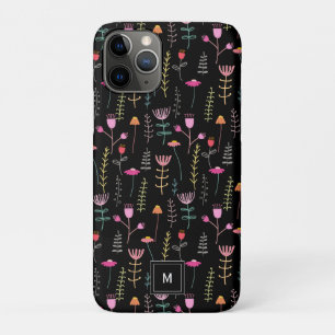 Case-Mate iPhone Case Fleurs sauvages de néon sur noir,