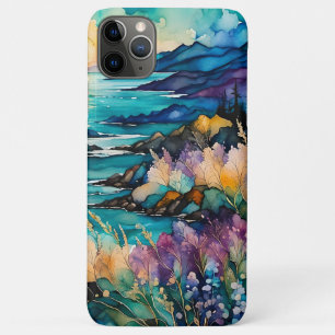 Case-Mate iPhone Case Fleurs sauvages de Sunset Mountain sur l'eau