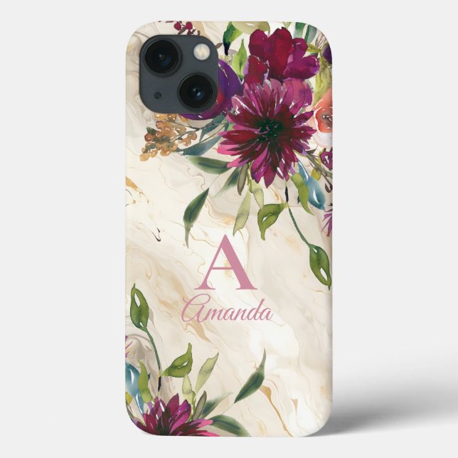 Coques Case-Mate iPhone Fleurs sauvages élégantes (Verso)