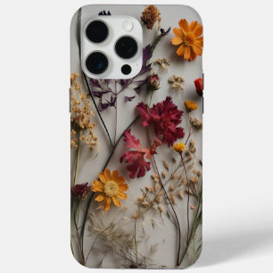 Coque Case-Mate iPhone Fleurs sauvages habillés avec Arrière - plan blanc