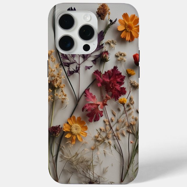 Coques Case-Mate iPhone Fleurs sauvages habillés avec Arrière - plan blanc (Verso)