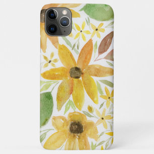 Case-Mate iPhone Case Fleurs sauvages jaunes et tournesols en aquarelle