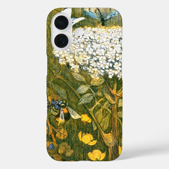 Coques Case-Mate iPhone Fleurs sauvages néerlandais Art Nouveau Meadow, Pa (Verso)