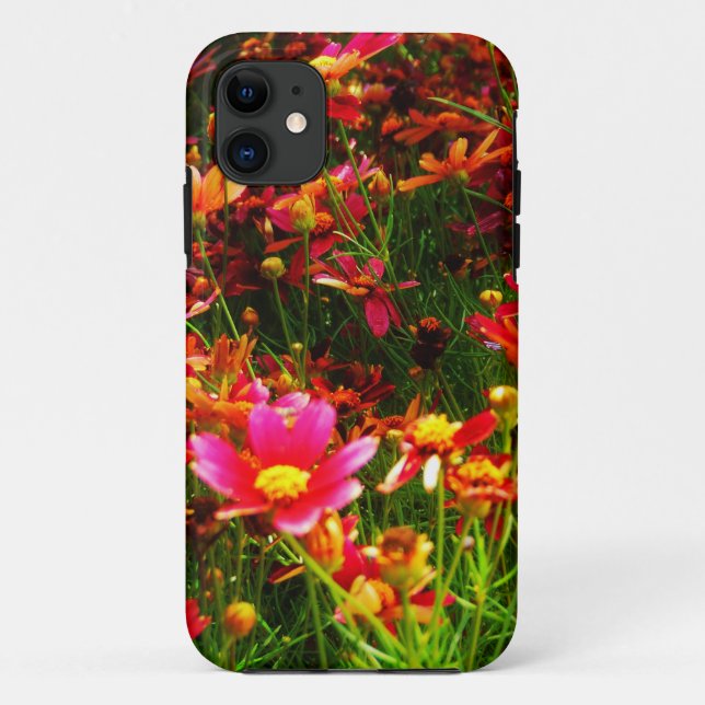 Coques Case-Mate iPhone Fleurs sauvages rose et jaune pâle (Dos)