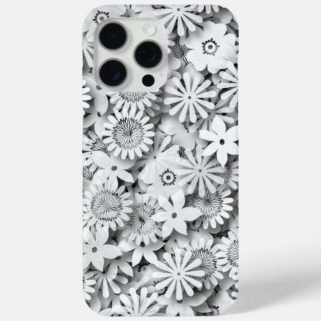 Coques Case-Mate iPhone Fleurs super Jardin Monocrome (Verso)
