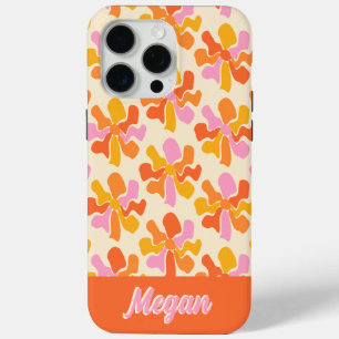 Coque Case-Mate iPhone Fleurs Super Retro Orange Personnalisées