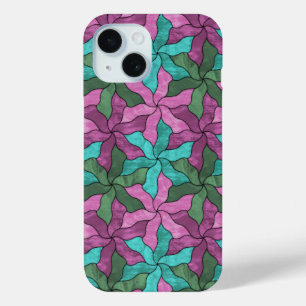 Coque Case-Mate iPhone Fleurs Tessellées De Verre Tiré