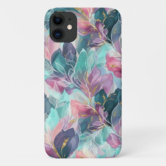 Coques Case-Mate iPhone Fleurs Tons de Bijoux (Dos)
