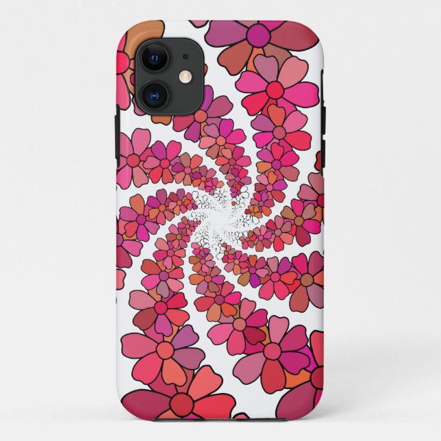 Coques Case-Mate iPhone Fleurs tourbillonnantes psychédéliques florales ré (Dos)