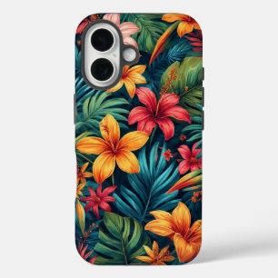 Coque Pour iPhone 16 Fleurs tropicales