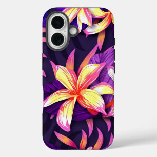 Coque Pour iPhone 16 Fleurs tropicales colorées