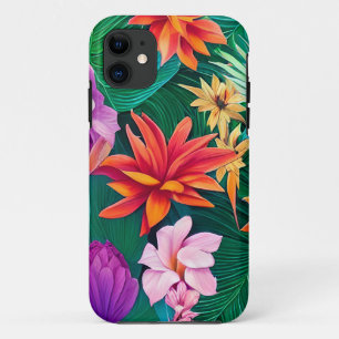 Case-Mate iPhone Case Fleurs tropicales colorées Motif