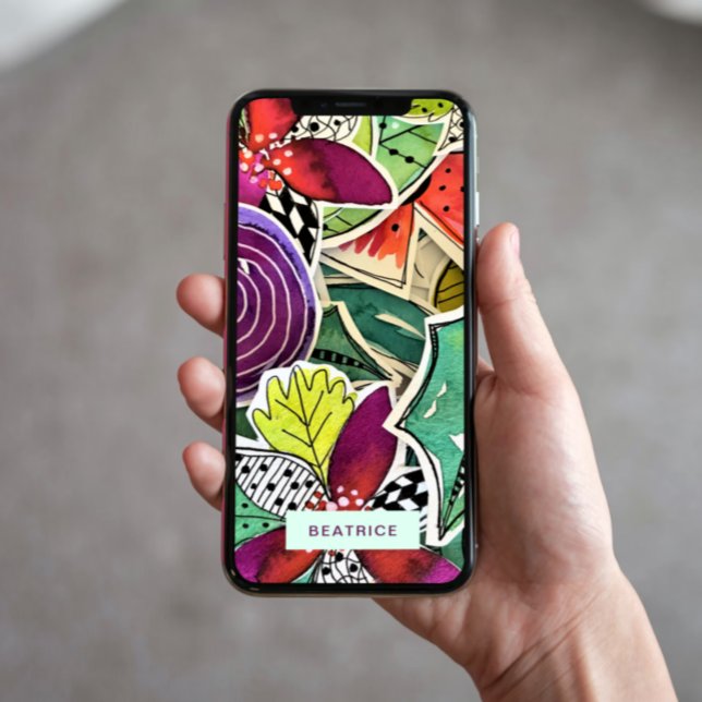 Coques Case-Mate iPhone Fleurs tropicales Feuilles Fille tout-sur-imprimer (Créateur téléchargé)