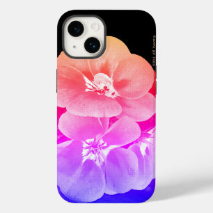 Coque Case-Mate iPhone Fleurs tropicales stylisées arc-en-ciel