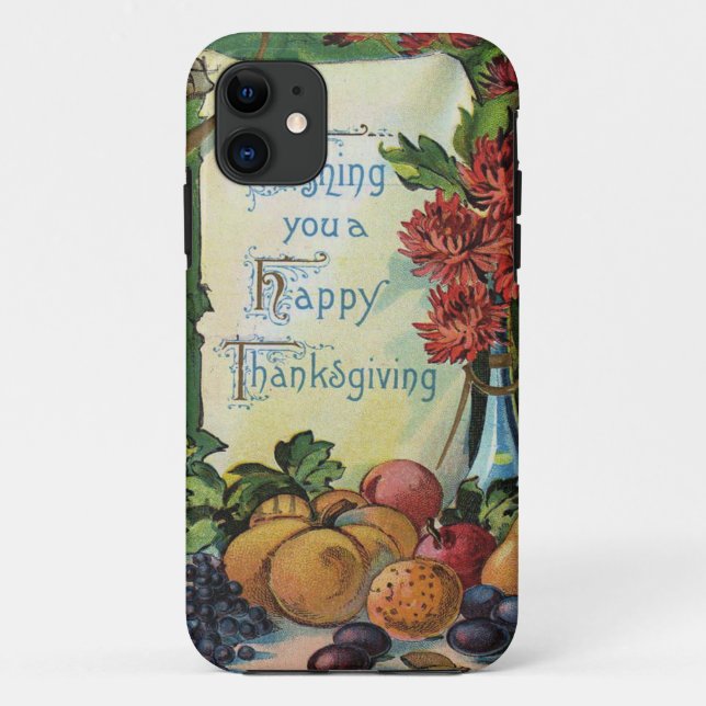Coques Case-Mate iPhone Fleurs Vase Fruit Thanksgiving Wishbone (Dos)