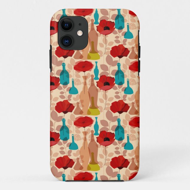 Coques Case-Mate iPhone Fleurs, vases et bouteilles motif (Dos)