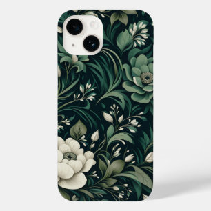 Coque Case-Mate iPhone Fleurs Vert Émeraude Foncé