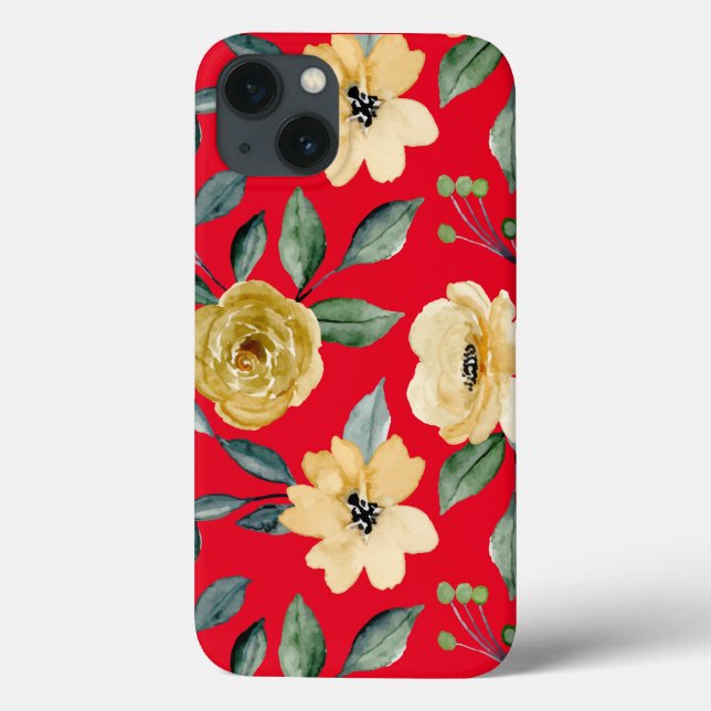 Coques Case-Mate iPhone Fleurs Vintage Aquarelle Cute (Verso)