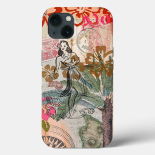 Case-Mate iPhone Case Fleurs Vintage Hula Coloré Hawaïen Tropical