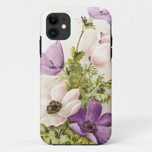 Coques Case-Mate iPhone Fleurs vintages d'anémone (Dos)