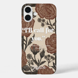 Coque Pour iPhone 16 Plus Fleurs Vintages élégantes Appel de devis classique