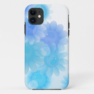 Coque iPhone 11 Fleurs vintages romantiques bleues