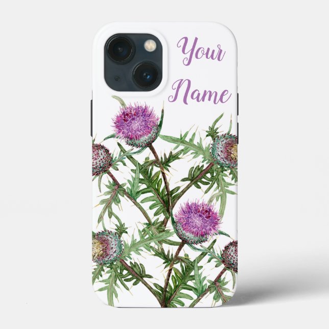Coques Case-Mate iPhone Fleurs violettes de chardon (Verso)