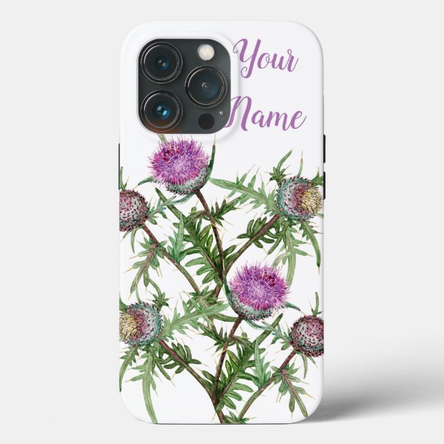 Coques Case-Mate iPhone Fleurs violettes de chardon (Verso)