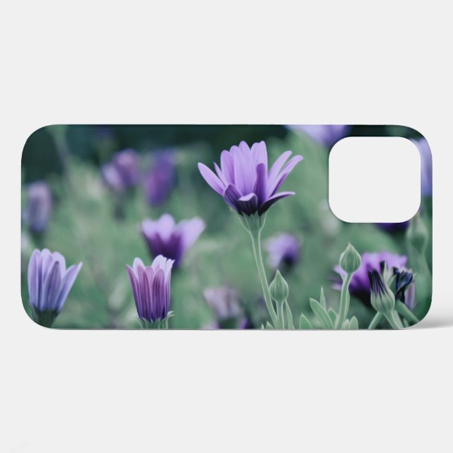 Coques Case-Mate iPhone Fleurs Violettes Délicates (Verso (horizontal))