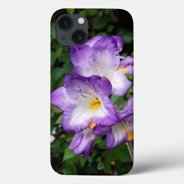 Coques Case-Mate iPhone Fleurs violettes Freesia (Verso)