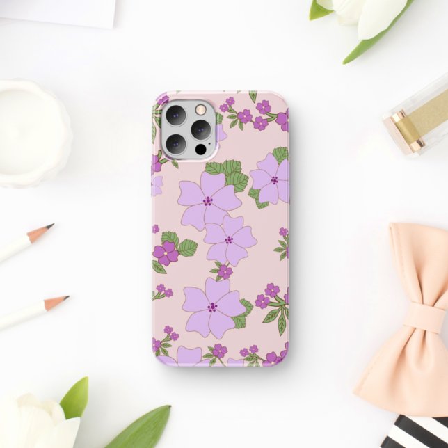 Coques Case-Mate iPhone Fleurs Violettes, Modèle Floral, Motif De Fleurs (Créateur téléchargé)