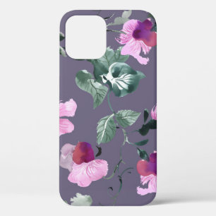 Case-Mate iPhone Case Fleurs violettes : motif aquarellé.