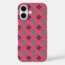 Fleurs violettes Soleil bleu - Crochet rose