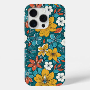 Coque Case-Mate iPhone Fleurs vives, Arrière - plan foncé