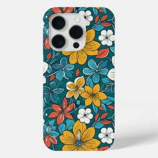 Coque Case-Mate iPhone Fleurs vives, Arrière - plan foncé