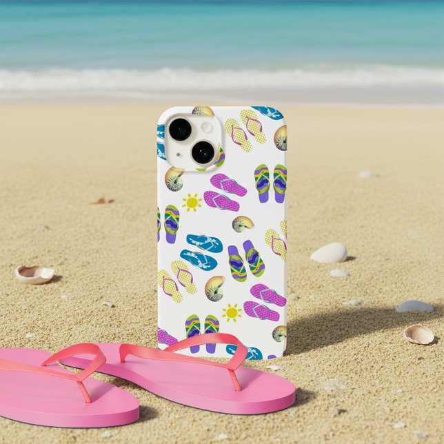 Coques Case-Mate iPhone Flip Flops Sur La Plage (Créateur téléchargé)